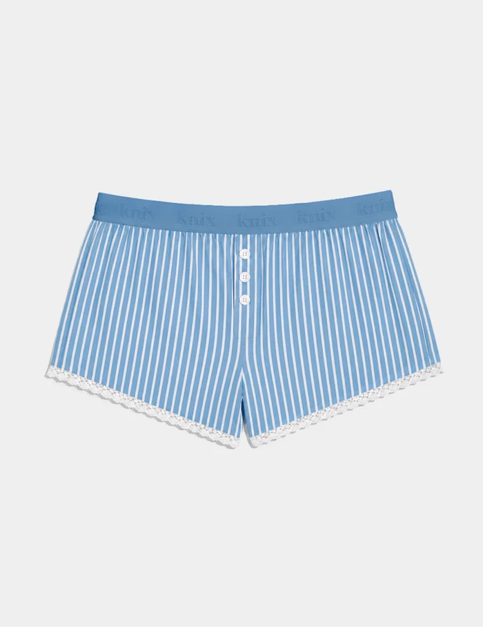 | Super Leakproof® Mini Dream Boxer shown front-facing against a light gray background | Blue Stripe
