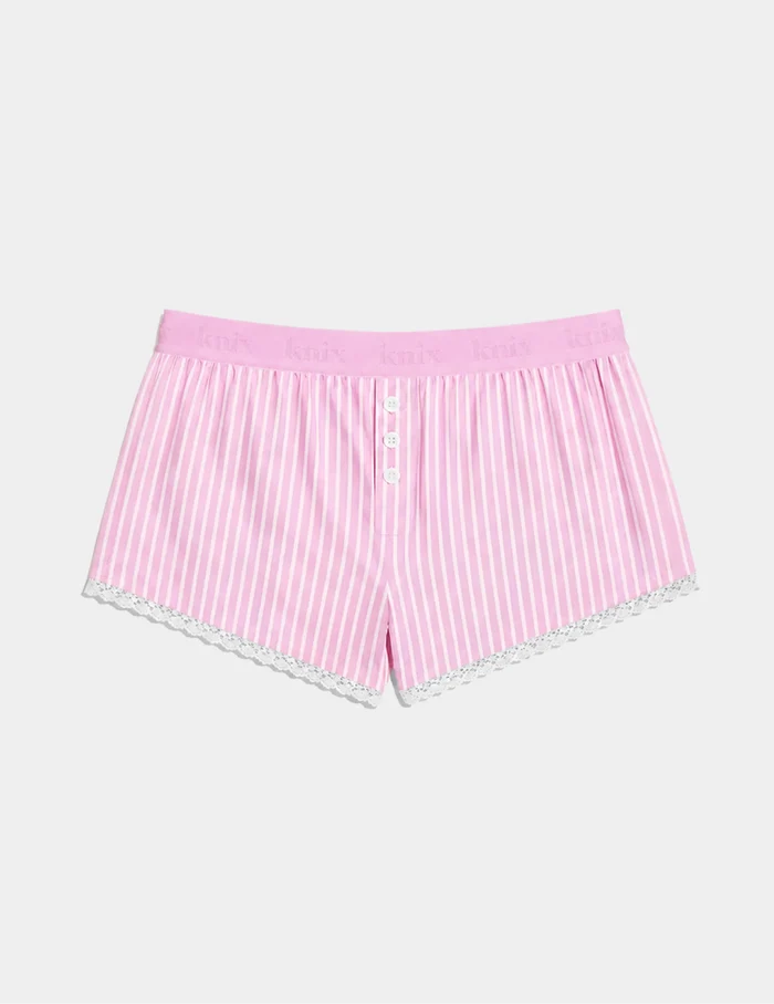 | Super Leakproof® Mini Dream Boxer shown front-facing against a light gray background | Pink Stripe