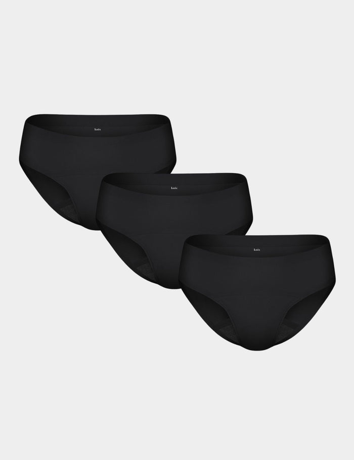 | Front view of model highlighting the coverage and fit | Black