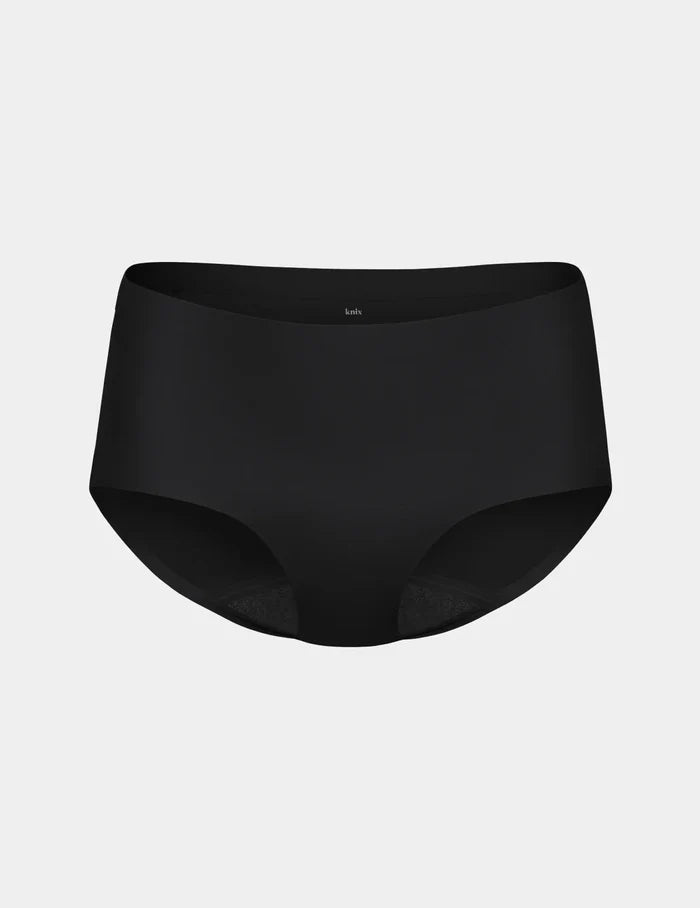 | Front view of model highlighting the coverage and fit | Black