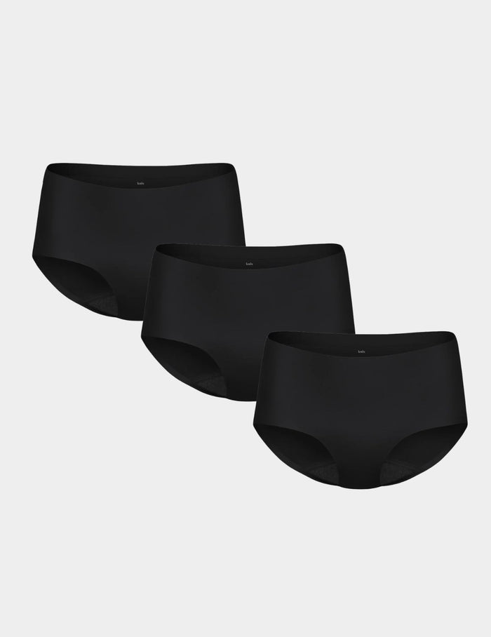 | Front view of model highlighting the coverage and fit | Black