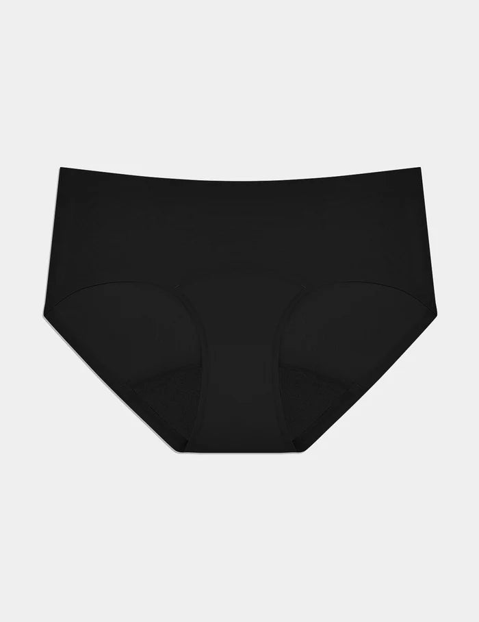 | Super Leakproof® No-Show Boyshort shown front-facing against a light gray background | Black