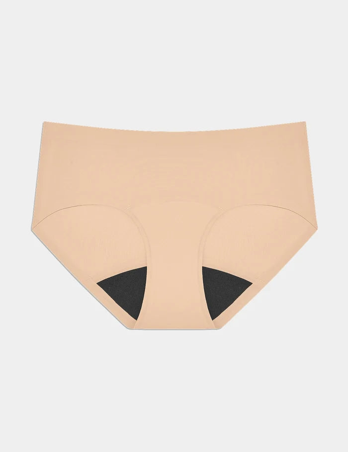 | Super Leakproof® No-Show Boyshort shown front-facing against a light gray background | Warm Sand