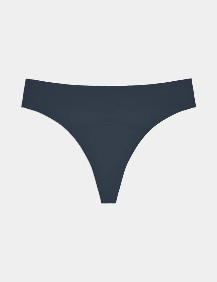 | Super Leakproof® No-Show Thong shown front-facing against a light gray background | Twilight Navy