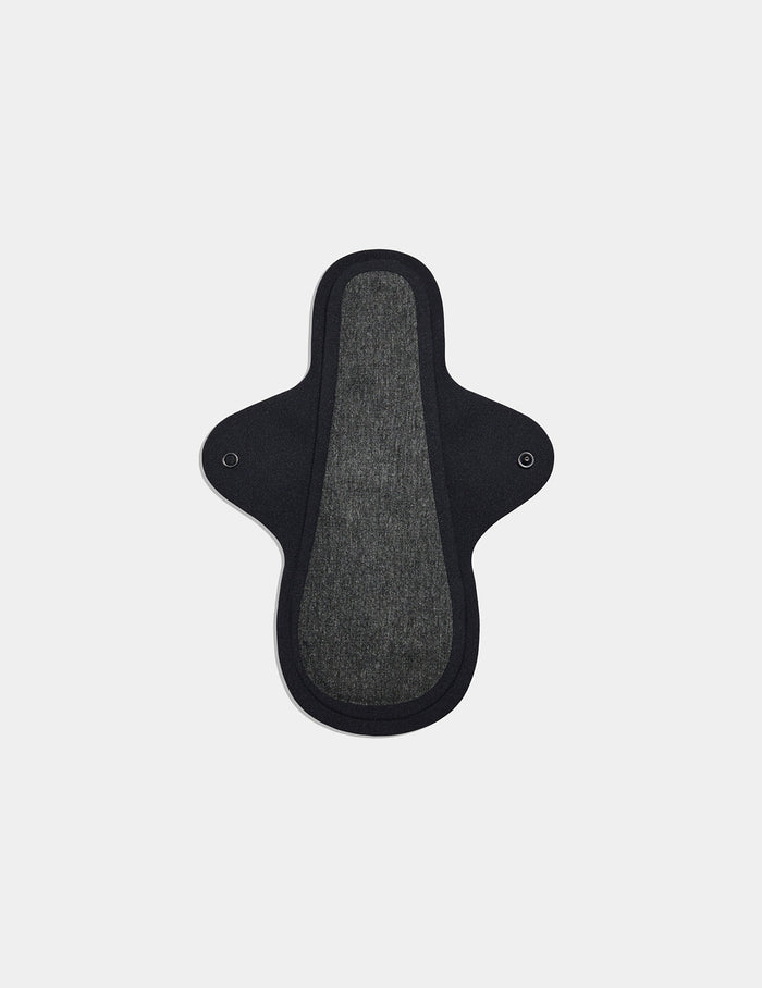 | Super Leakproof® Reusable Snap Pads shown front-facing against a light gray background | Black