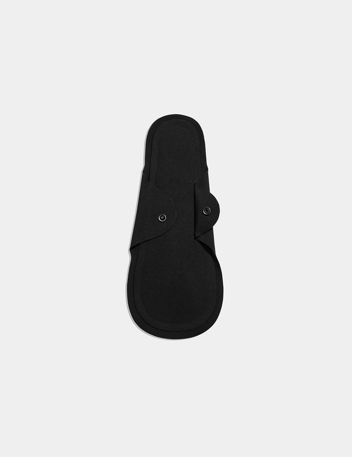 | Super Leakproof® Reusable Snap Pads shown front-facing against a light gray background | Black