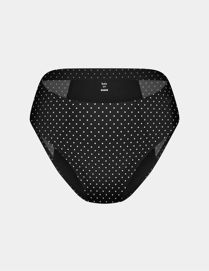 Black with White Polka Dot / XS