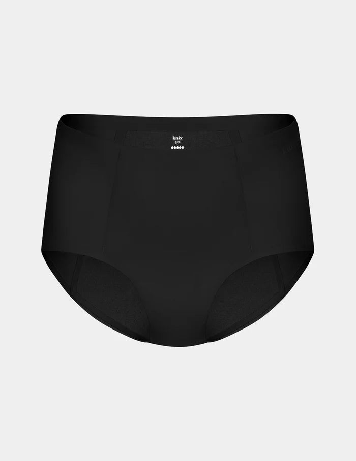 | SuperPlus Leakproof® No-Show Boybrief shown front-facing against a light gray background | Black