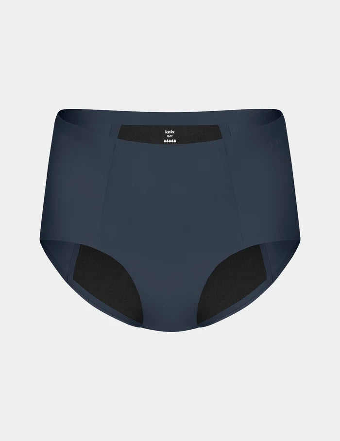 | SuperPlus Leakproof® No-Show Boybrief shown front-facing against a light gray background | Twilight Navy