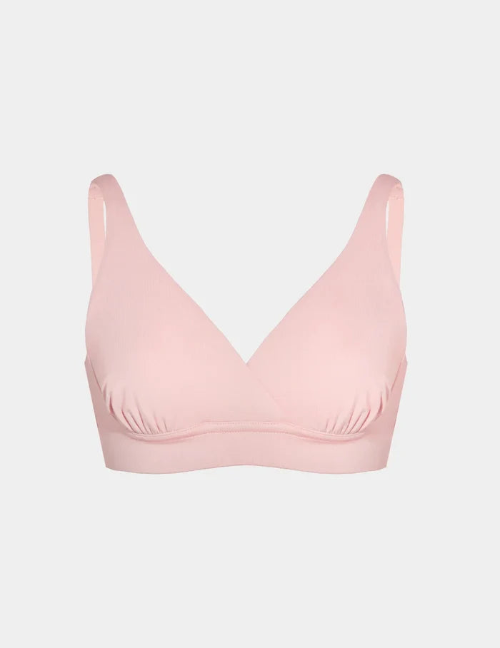 | View of SweetDreams Nursing Bra shown front-facing against a light gray background | Rose Water