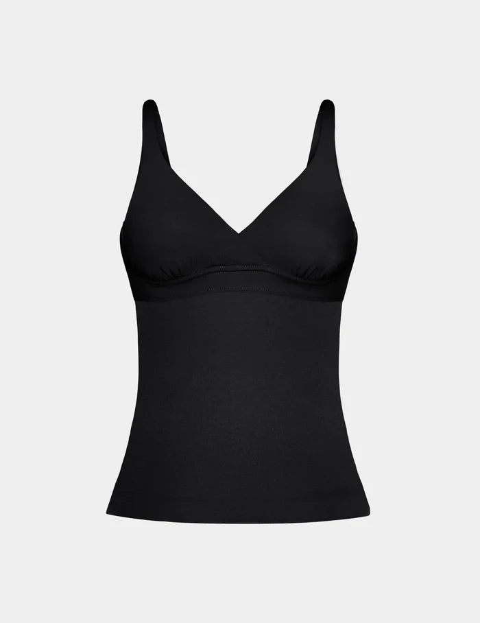| Front view of model highlighting the coverage and fit | Black