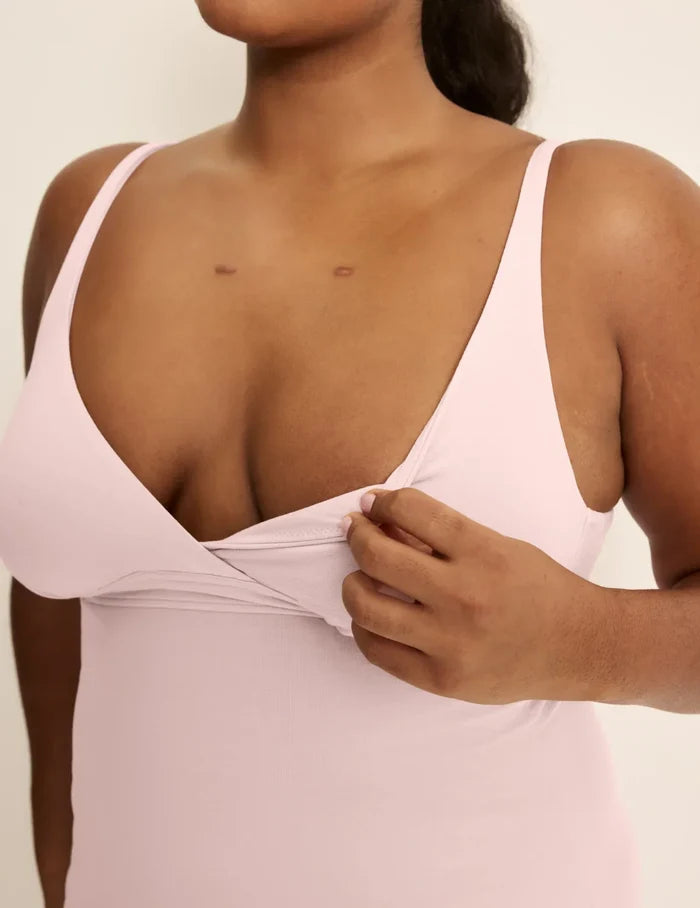 | Front view of model highlighting the coverage and fit | Rose Water