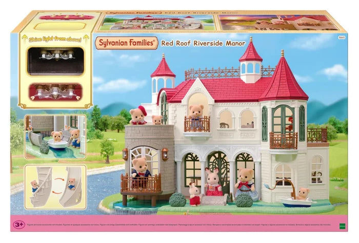 Sylvanian Families Red Roof Riverside Manor large multi-room dollhouse – view 3