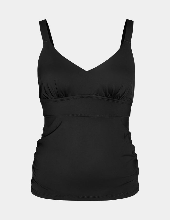 | Tankini Top shown front-facing against a light gray background | Black