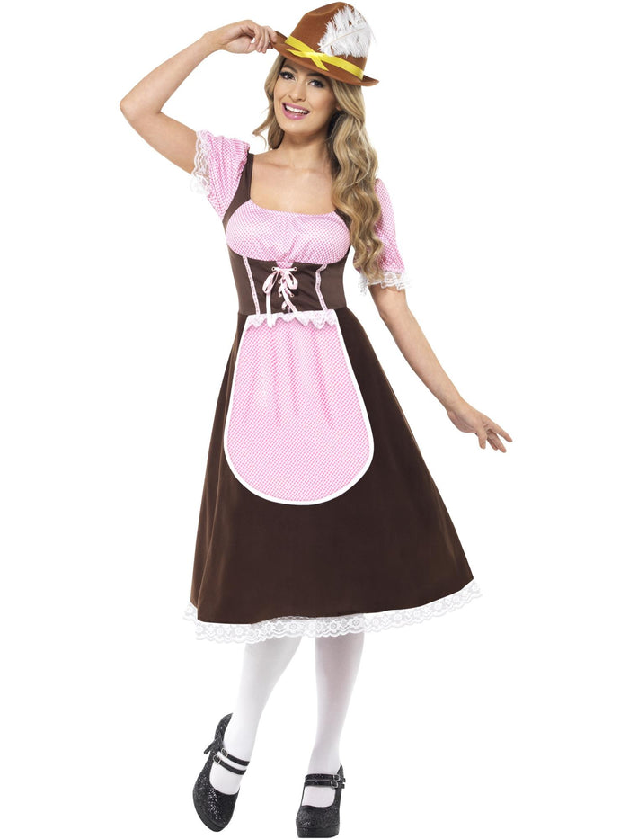 Tavern Girl Costume, Brown, Long