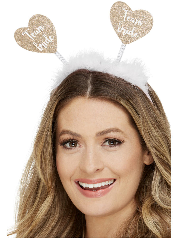 Team Bride Heart Boppers, White