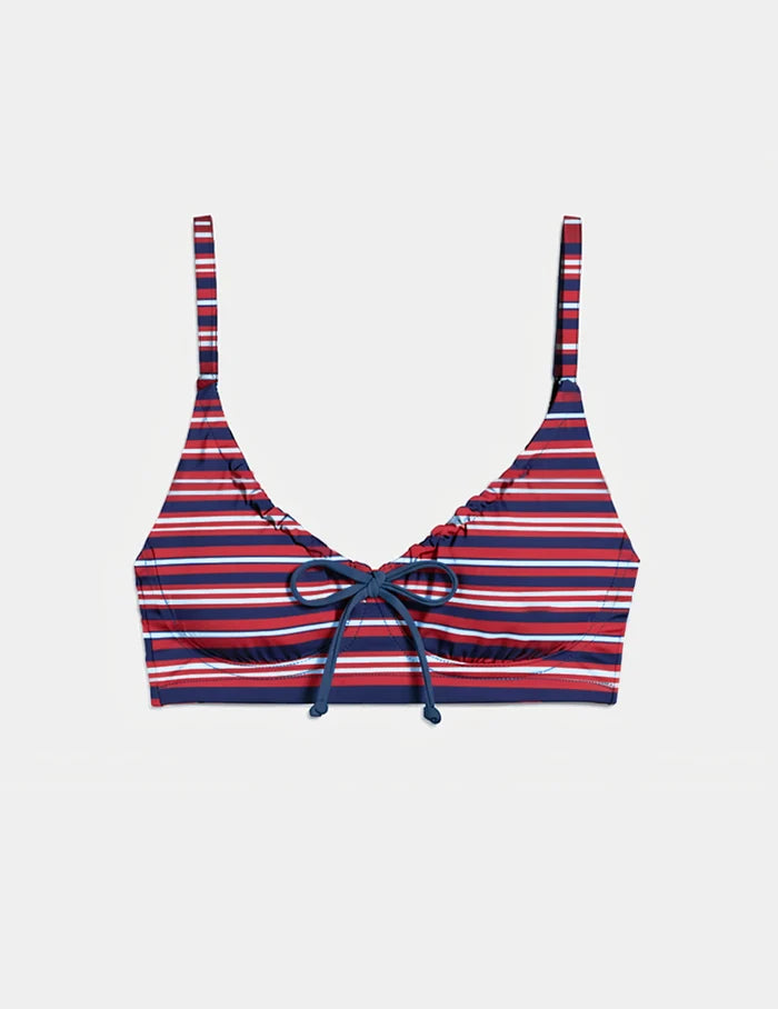 | Teen Front Tie Bikini Top shown front-facing against a light gray background | Sailor