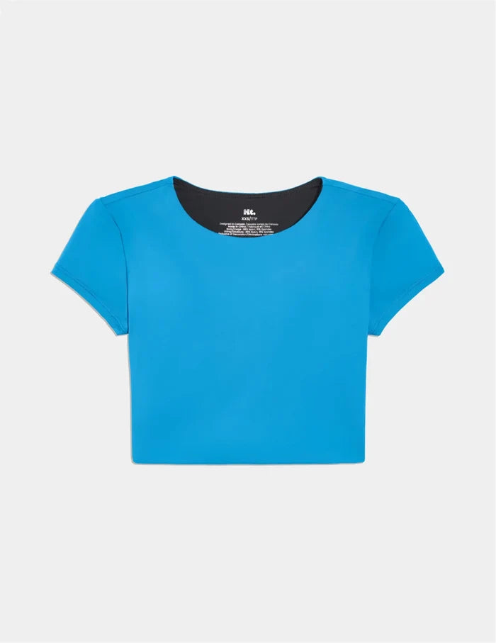 | Front view of model highlighting the coverage and fit | Marina