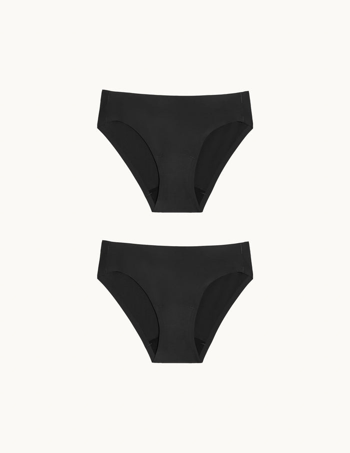 | Front view of model highlighting the coverage and fit | Black
