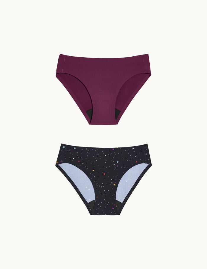 | Front view of model highlighting the coverage and fit | Lucky Star/Berry