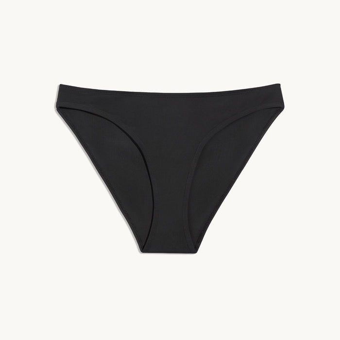 | Teen Period Swim Bikini Bottom shown front-facing against a light gray background | Black