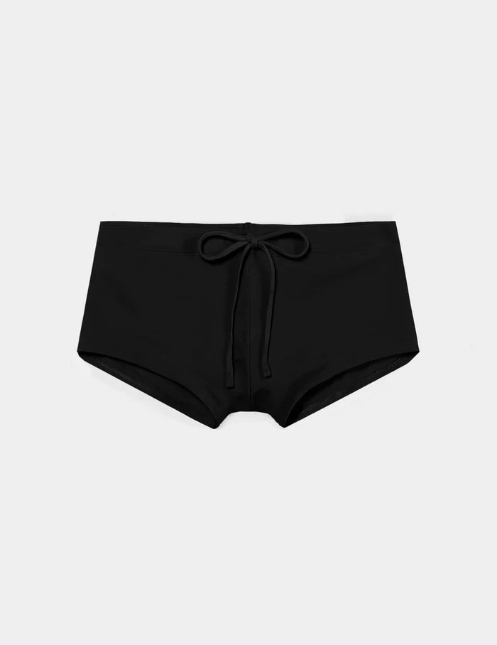 | Teen Period Swim Full Coverage Hipster shown front-facing against a light gray background | Black