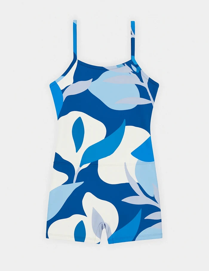 | Teen Period Swim Full Coverage Romper shown front-facing against a light gray background | Seabreeze