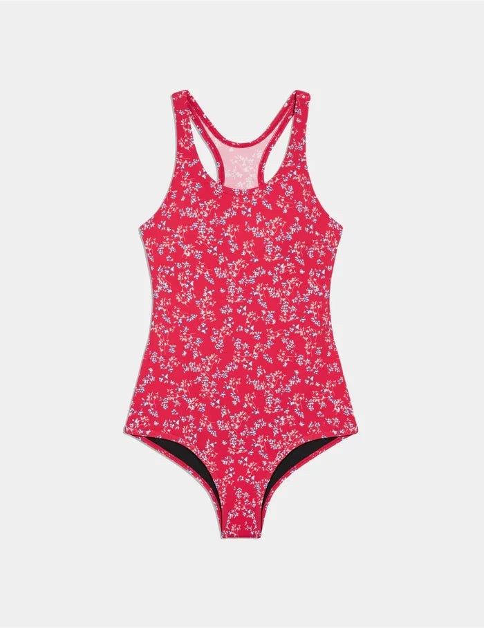 | Teen Period Swim Sport One-Piece shown front-facing against a light gray background | Poppy Petal