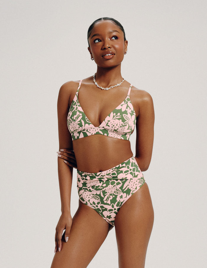 | Front view of model highlighting the coverage and fit | Tropical Punch