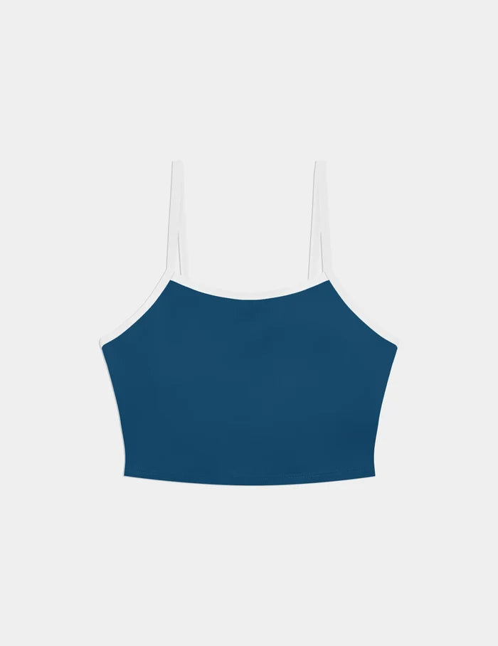 | Teen Scoop Tankini Top shown front-facing against a light gray background | Blue Coast