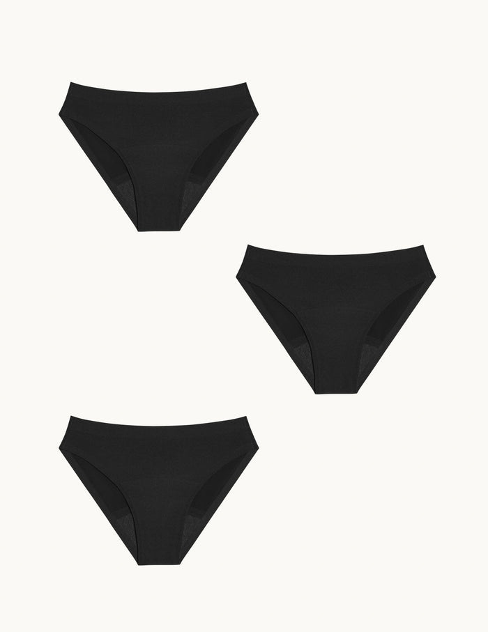 | Front view of model highlighting the coverage and fit | Black