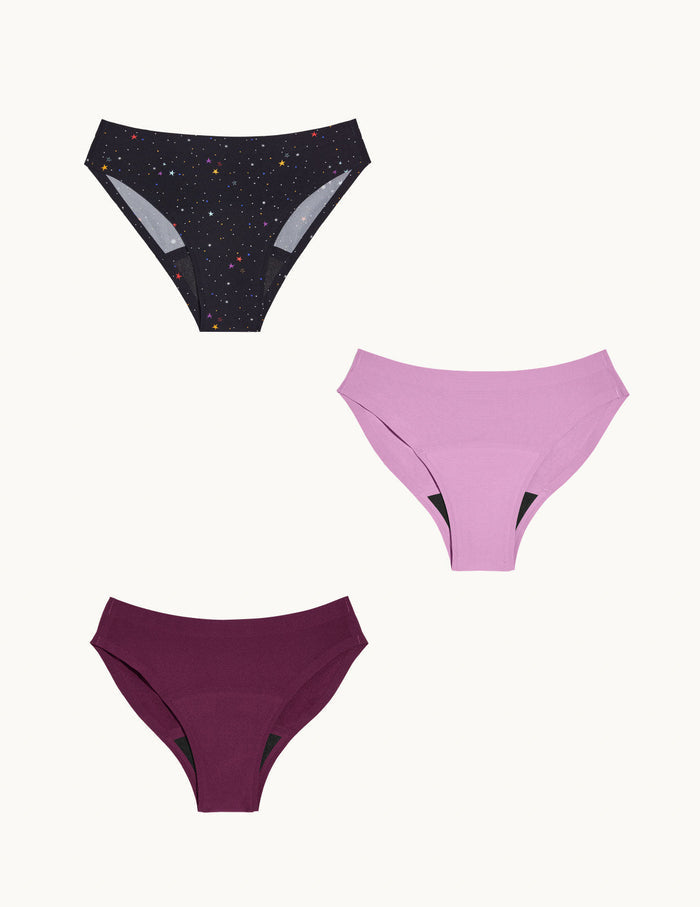 | Front view of model highlighting the coverage and fit | Lucky Star/Berry/Cosmo