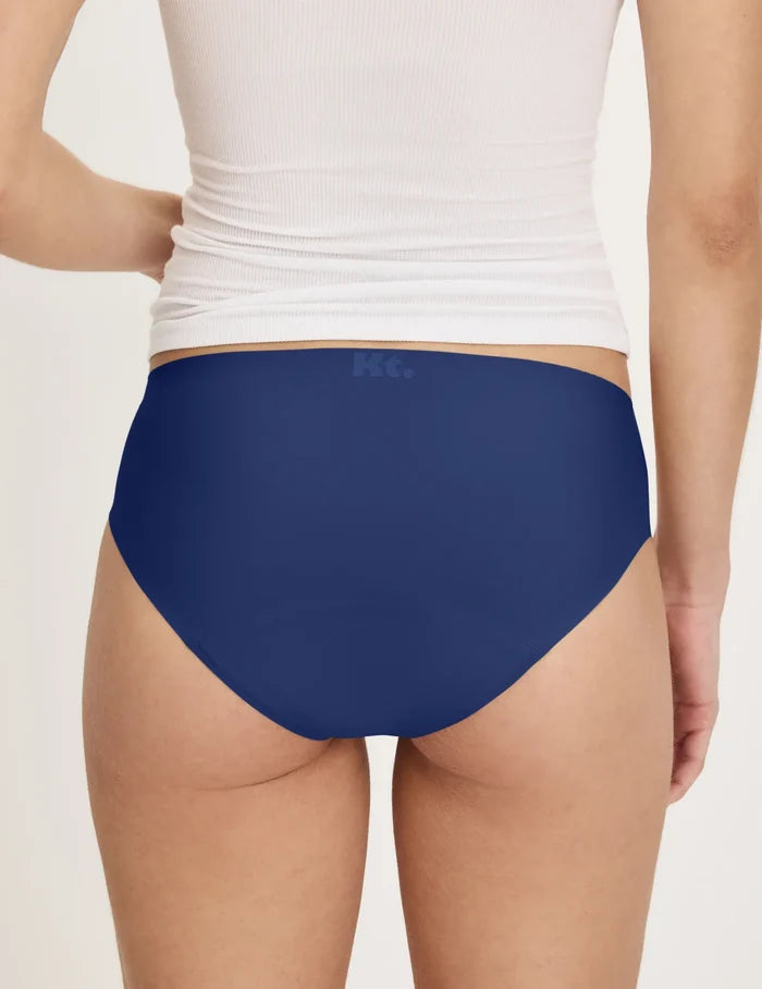 | Back view of model wearing the Teen Super Leakproof® No-Show Bikini highlighting the coverage and smooth fit | Night Sky