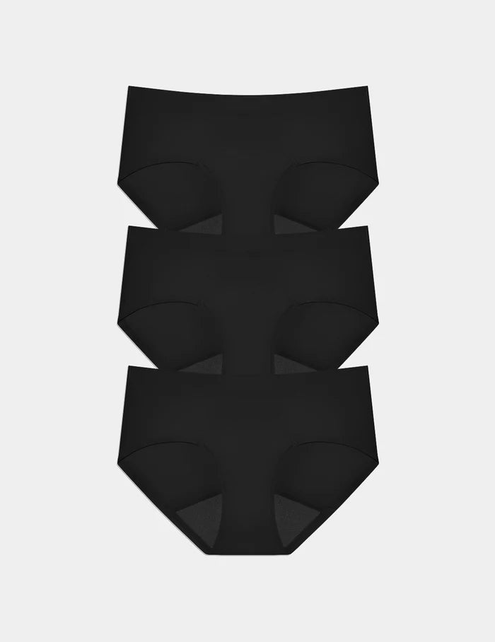 | Teen Super Leakproof® No-Show Boyshort shown front-facing against a light gray background | Black