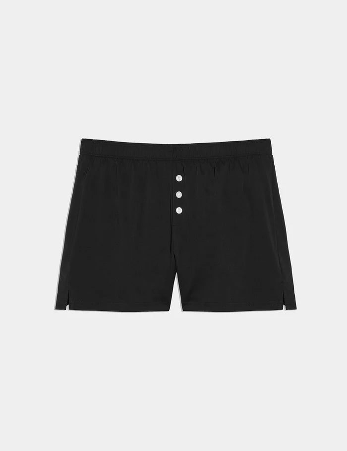 | Teen Super Leakproof® Sleepover Boxer shown front-facing against a light gray background | Black