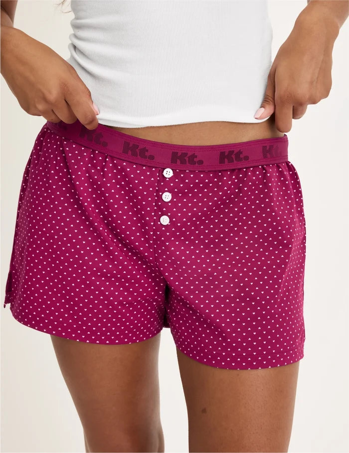 | Front view of model wearing the Teen Super Leakproof® Sleepover Boxer highlighting the coverage and fit | Candy Heart