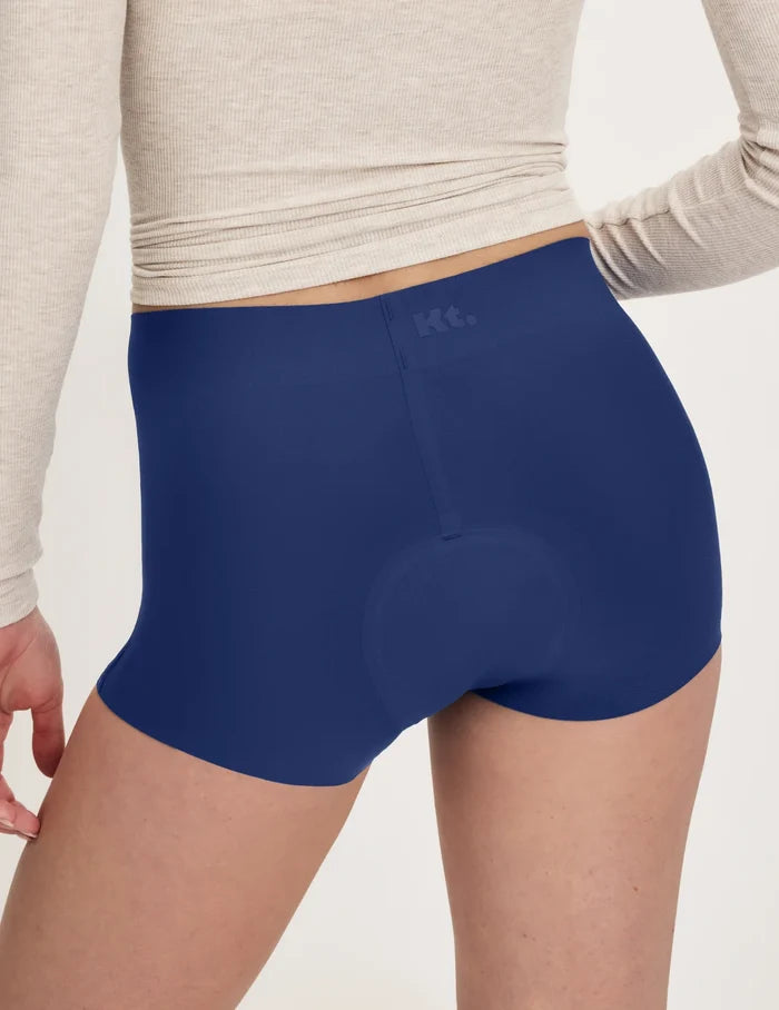 | Back view of model wearing the Teen Super Leakproof® Sleepover Short highlighting the coverage and smooth fit | Night Sky