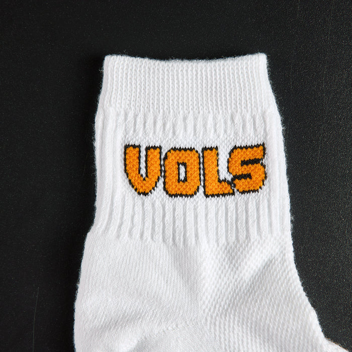 Del Campo Tennessee Block golf socks, embroidered VOLS block wordmark detail