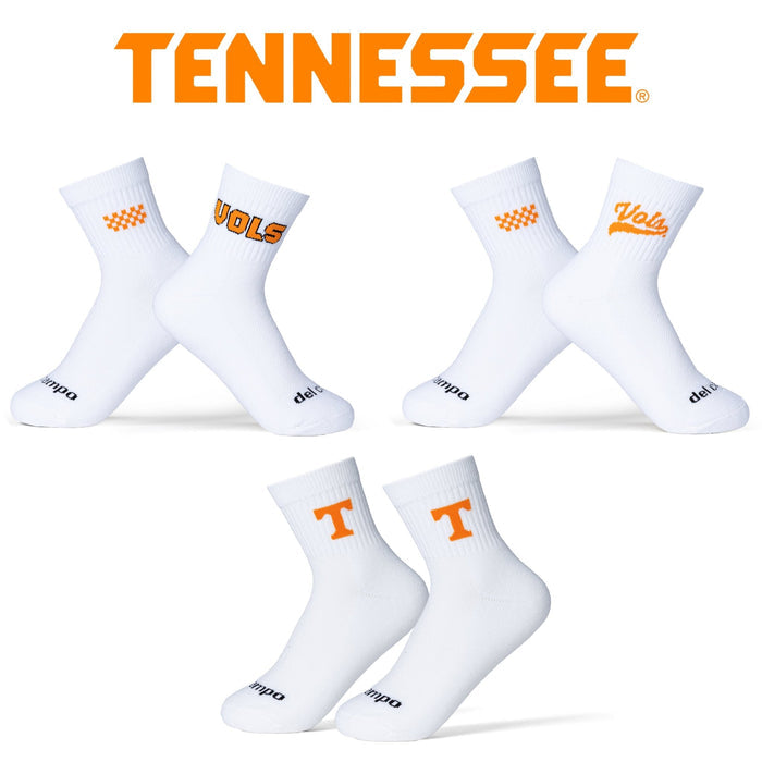 Del Campo Tennessee Volunteers Pack golf socks featuring all three officially licensed team styles