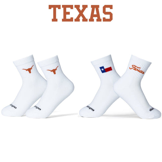 Del Campo Texas Longhorns Pack golf socks featuring both officially licensed team styles