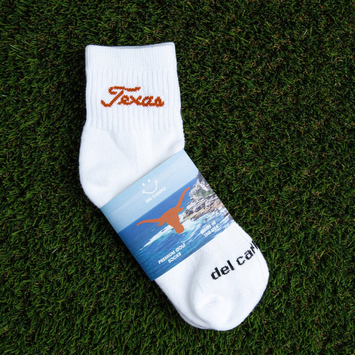 Del Campo Texas Longhorns Pack golf socks featuring both officially licensed team styles