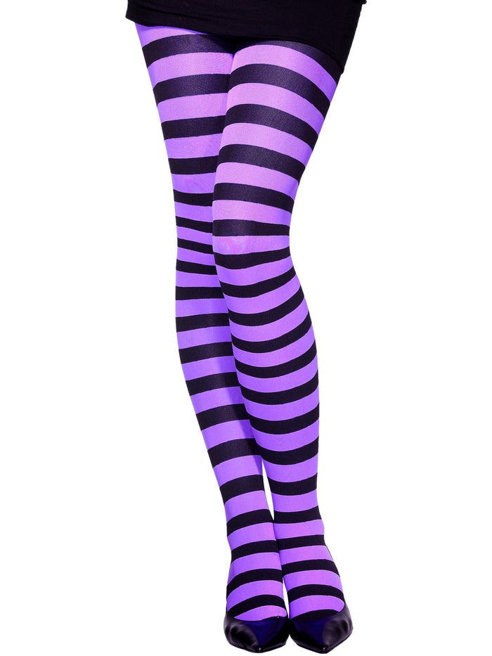 Tights, Purple & Black, Age 6-12