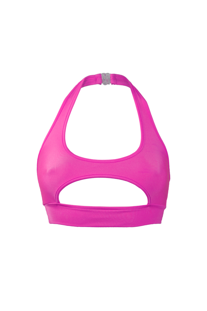 TOP NINA / Sexy Cut-out Top / NEON PINK - EXES LINGERIE