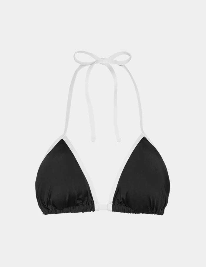 | Front view of model highlighting the coverage and fit | Black/White