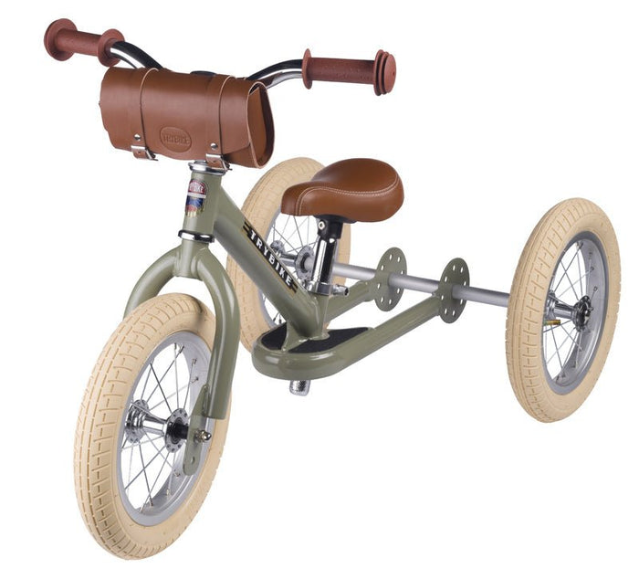Trybike handlebar bag on Vintage Cream trike