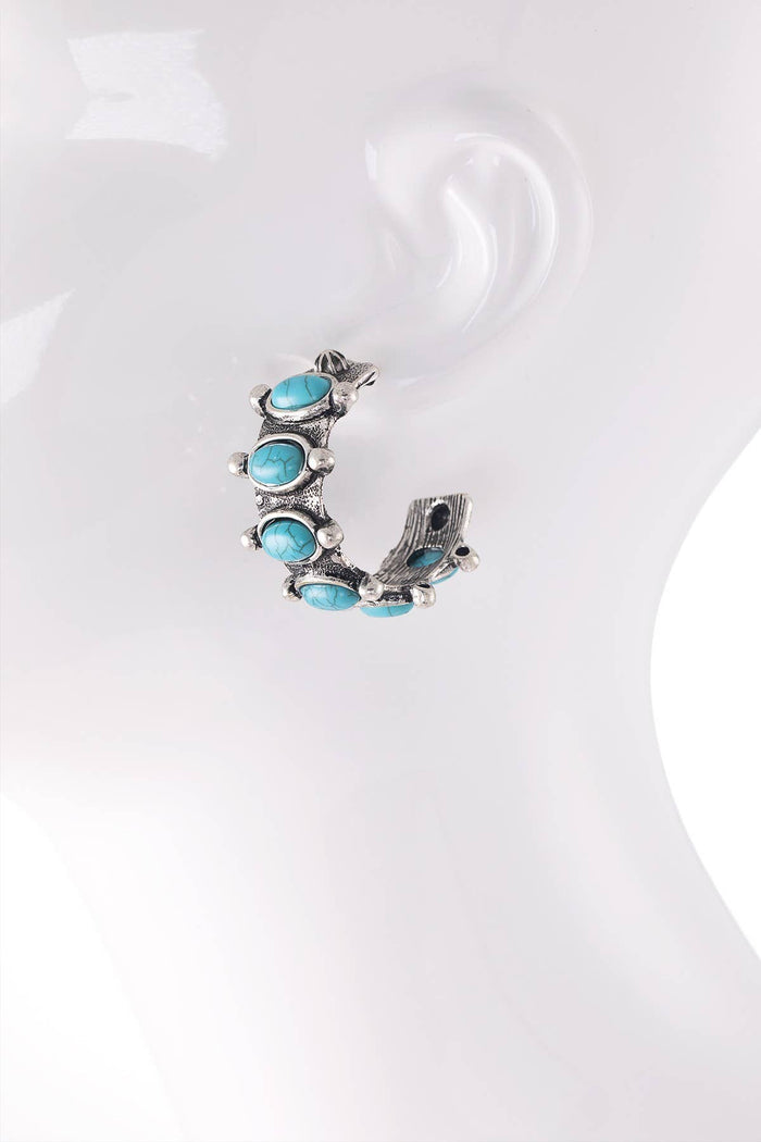 Turquoise Hoop Earrings
