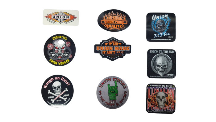 Union Hard Hat Sticker Mix 5 - The Dirty Dozen