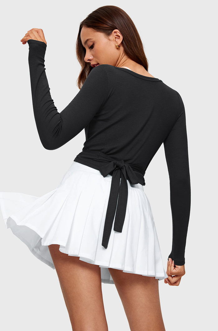 V-Neck Cross Ballet Wrap Top