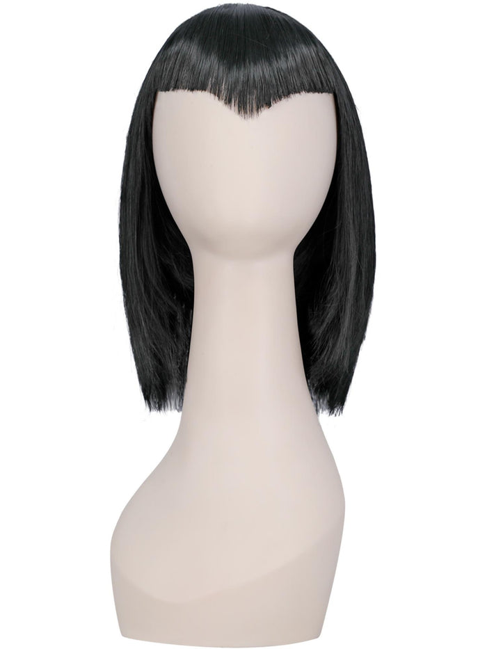 Vamp Wig, Black, Short with Fringe