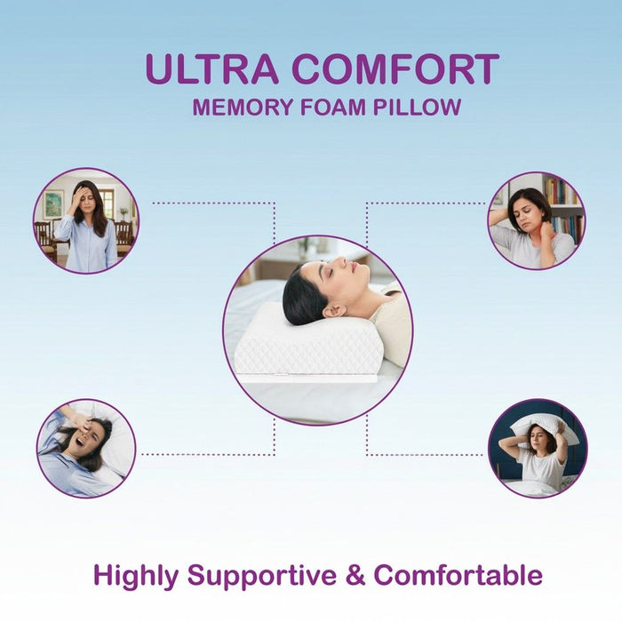 VitalVogue Memory Foam Pillow Pain Relief Pro